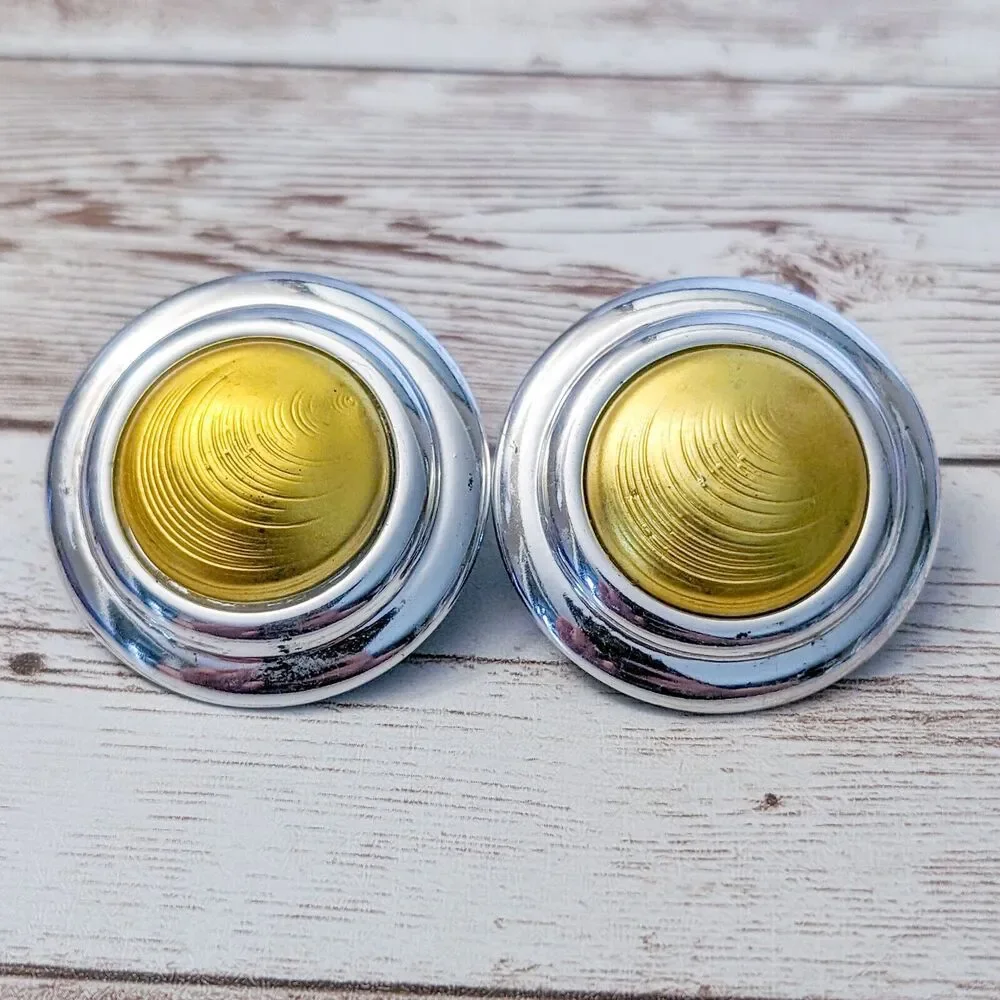 Vintage Clip On Earrings -Statement 1 & 5/8